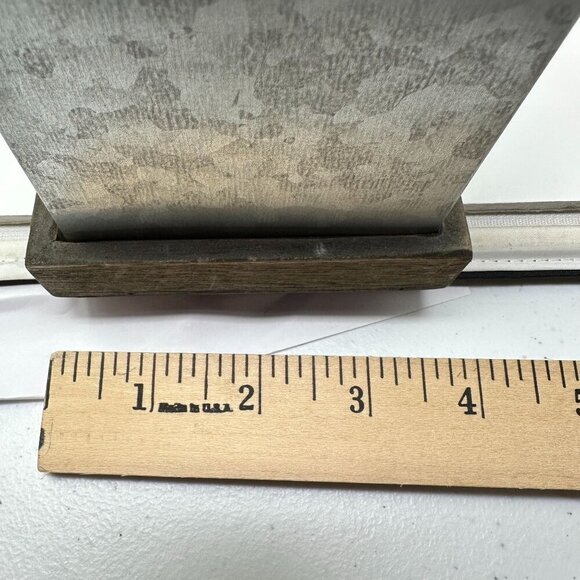 Rae Dunn Numbered Galvanized Tin Organizer with Wood Tray 1 2 3 College Office - Picture 10 of 12